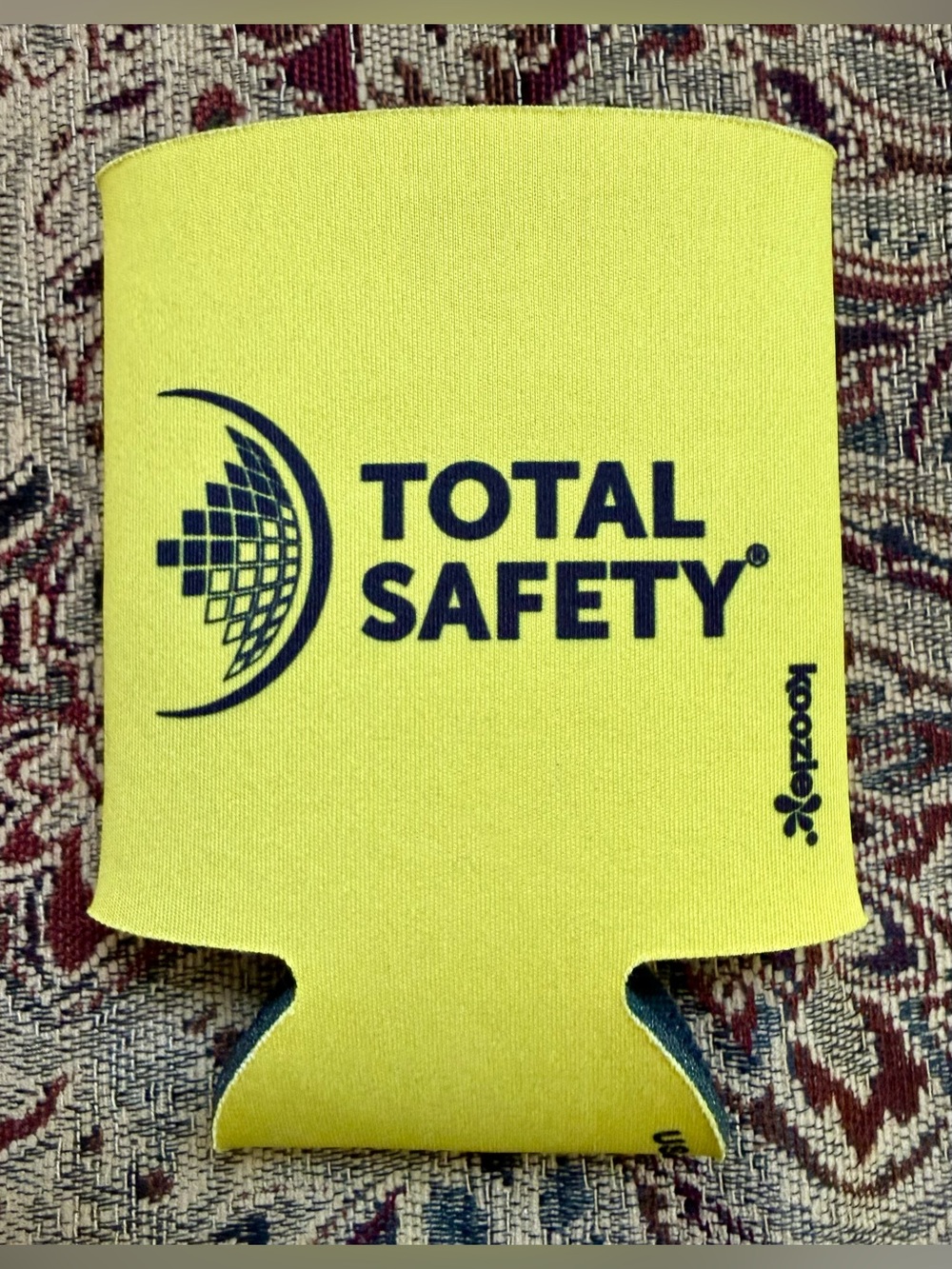 Total Safety Beer Can Koozie Yellow Black Foam New USA
